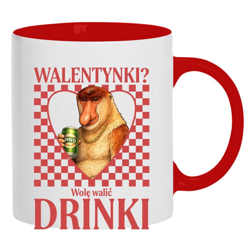 Walentynki? Wolę walić drinki kubek ucho kolor