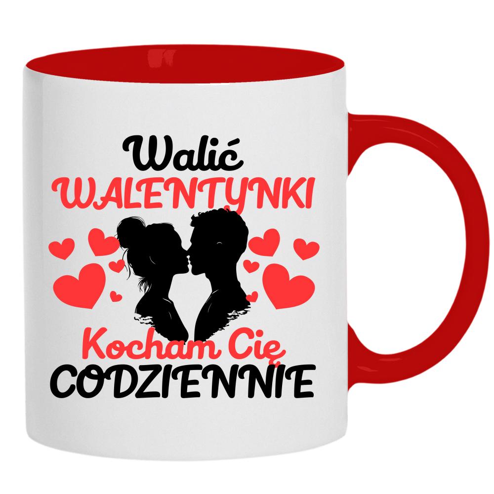 Walić walentynki, kocham cię codziennie kubek ucho kolor
