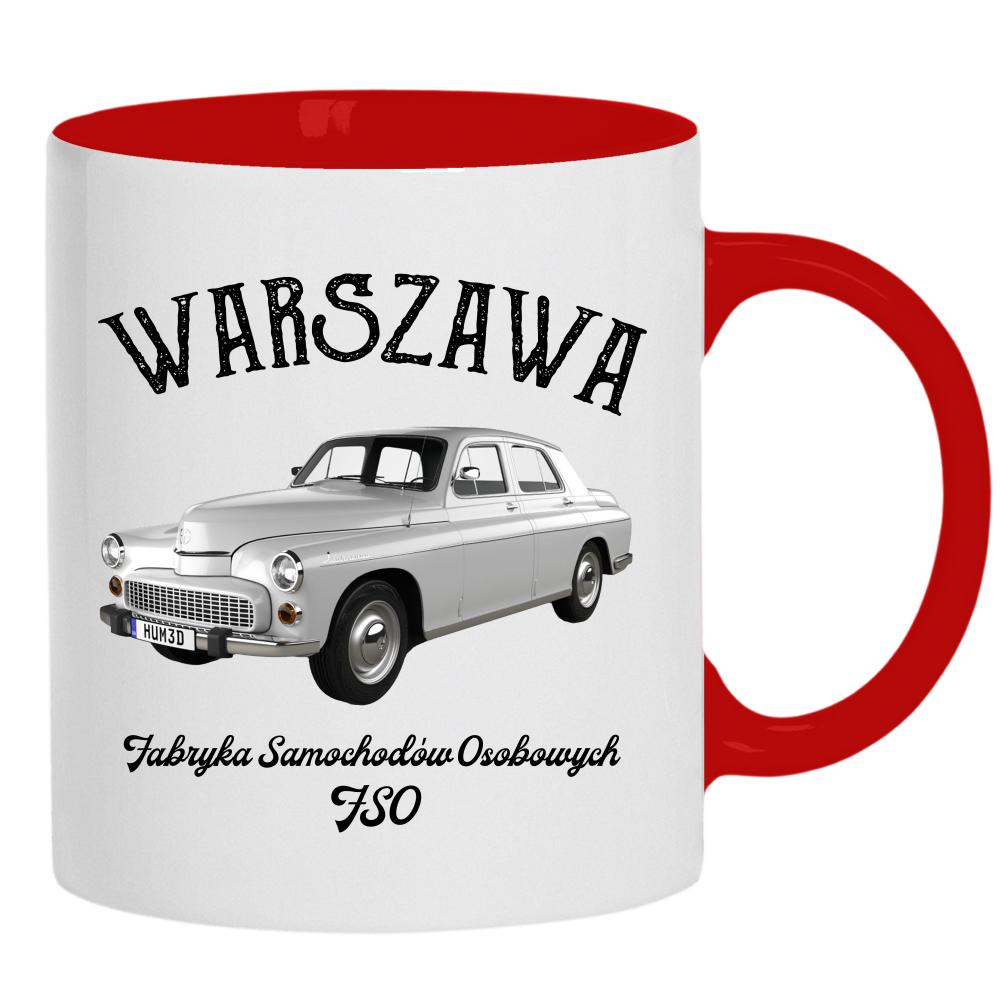 Warszawa Samochód kubek ucho kolor kolor czerwony