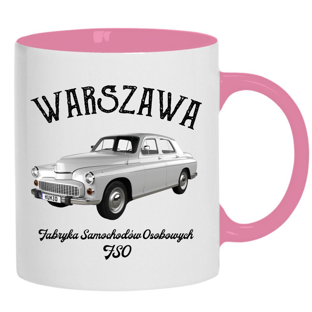 Warszawa Samochód kubek ucho kolor kolor różowy