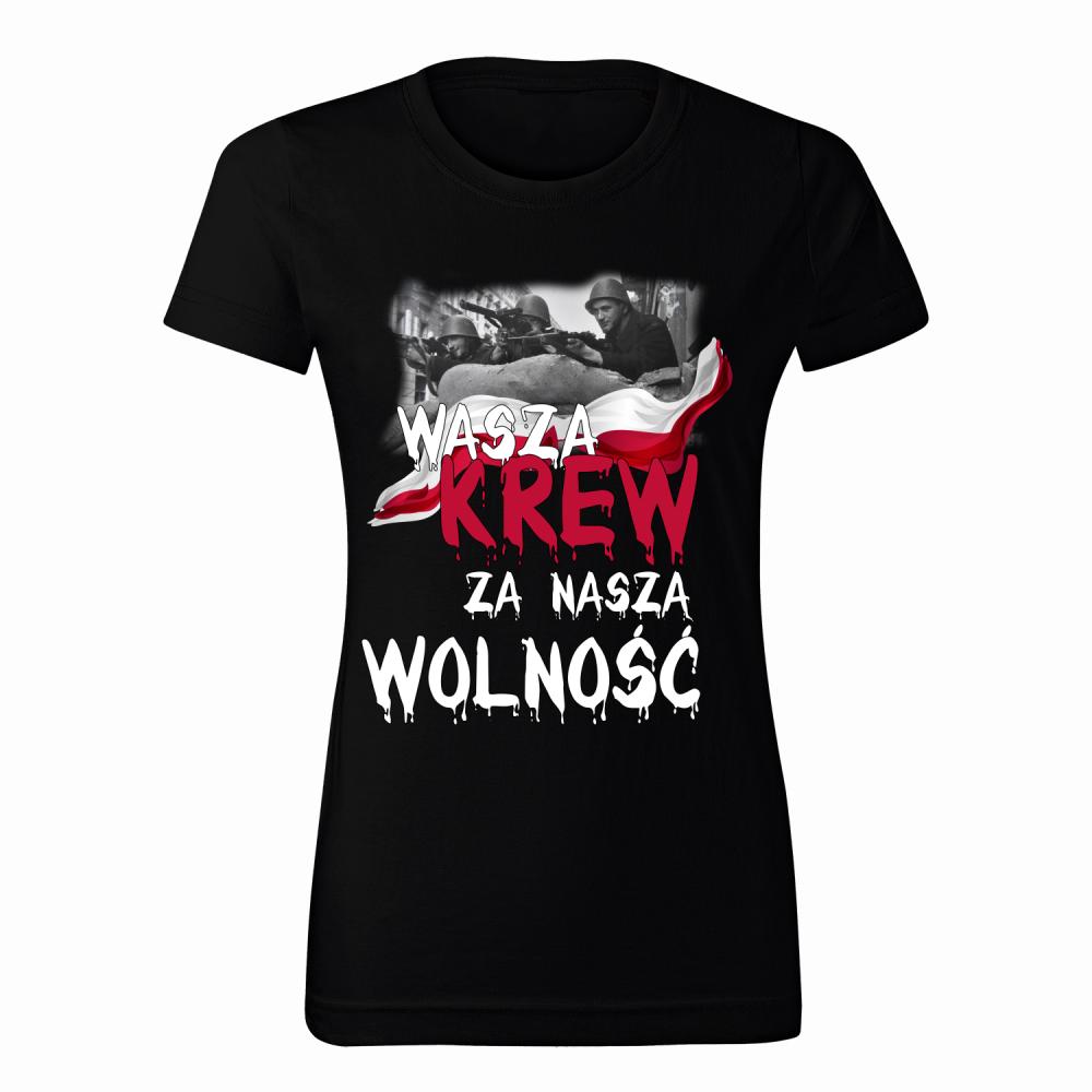 Wasza krew za naszą wolność koszulka damska