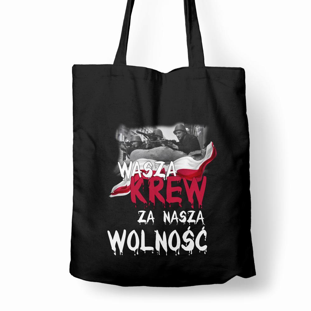 Wasza krew za naszą wolność torba bawełniana
