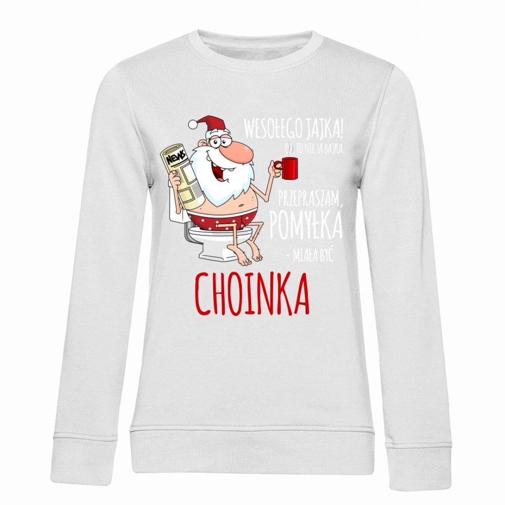 Wesołego jajka! Oj to nie ta bajka bluza damska bez kaptura kolor biały