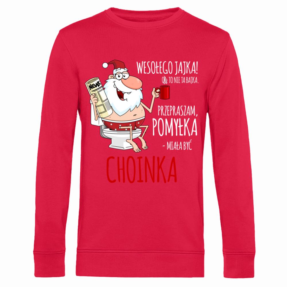 Wesołego jajka! Oj to nie ta bajka bluza męska bez kaptura kolor czerwony