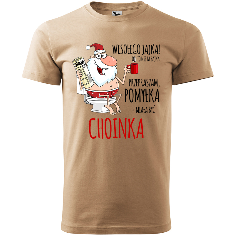 Wesołego jajka! Oj to nie ta bajka koszulka męska kolor koszulka piaskowy