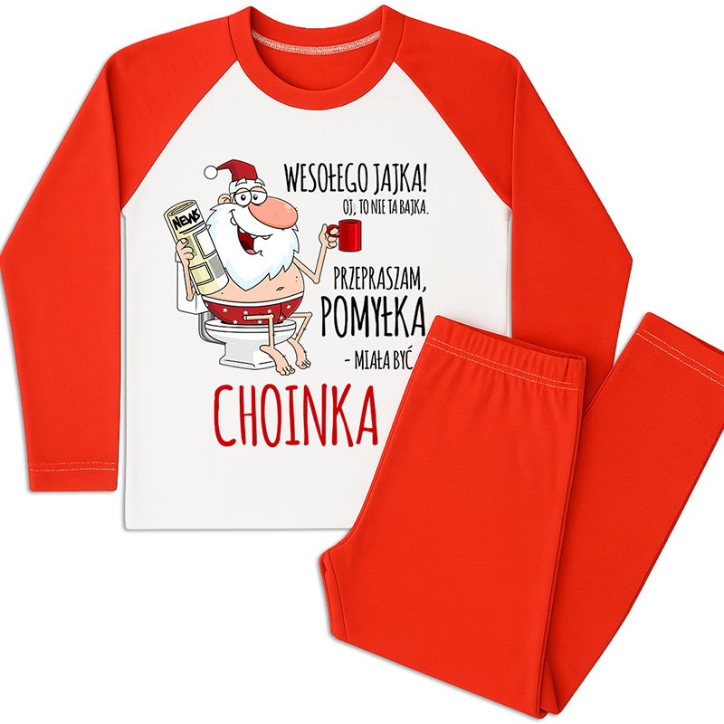 Wesołego jajka! Oj to nie ta bajka piżama dziecięca kolor czerwony