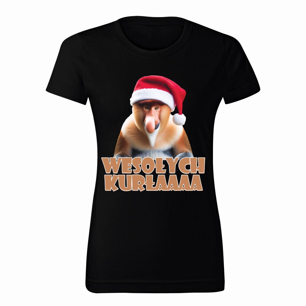 WESOŁYCH KURŁAAA koszulka damska kolor żółty poduszka