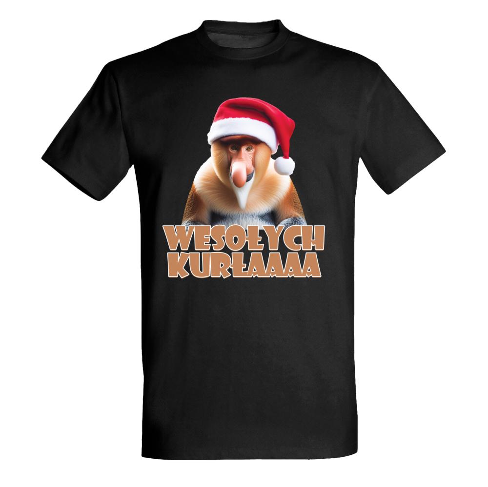 WESOŁYCH KURŁAAA koszulka męska kolor beżowy