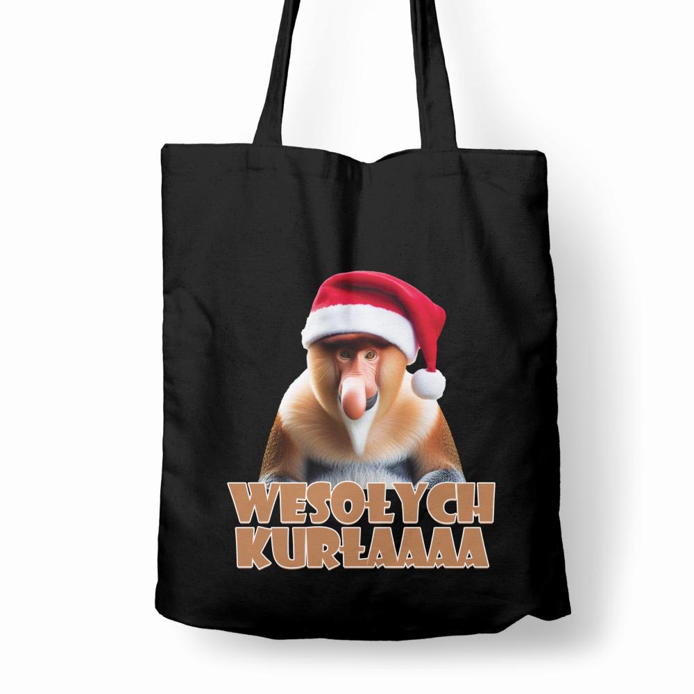 WESOŁYCH KURŁAAA torba bawełniana kolor limonka poduszka