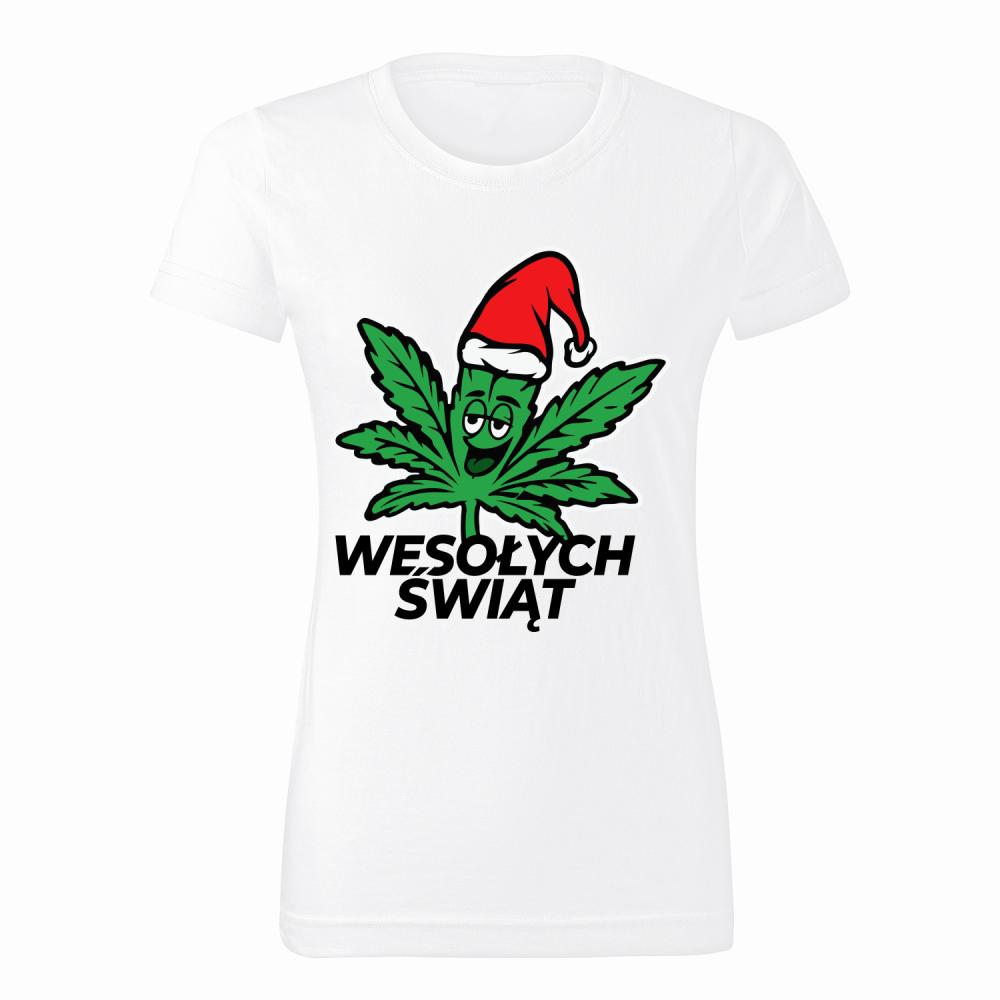 Wesołych Świąt 420 koszulka damska