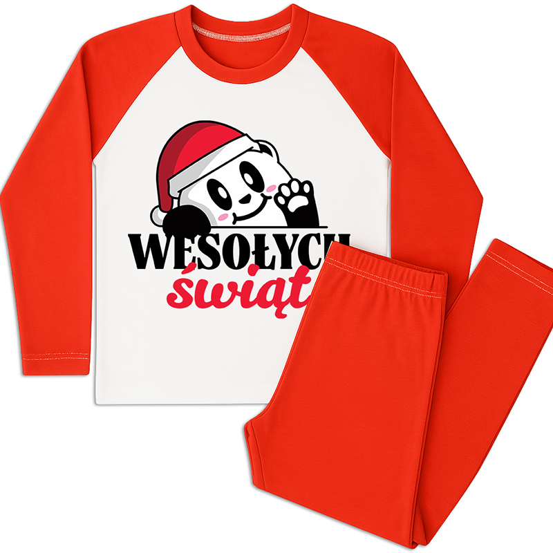 Wesołych Świąt 6 piżama dziecięca kolor czerwony