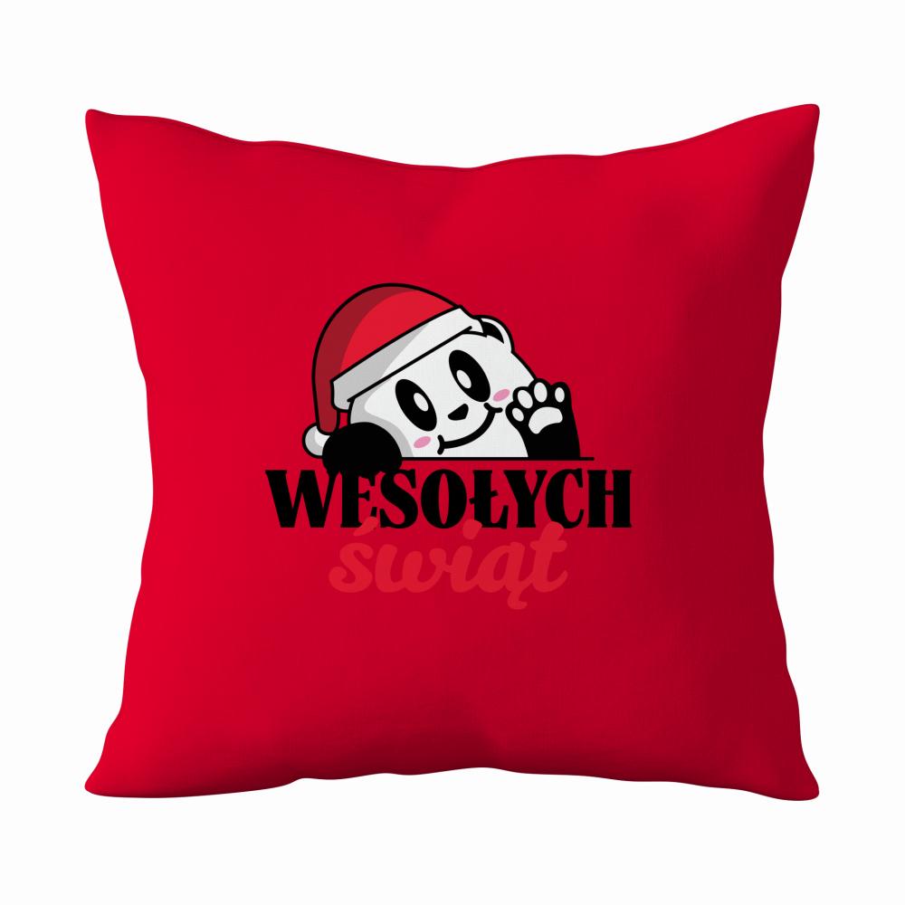 Wesołych Świąt 6 poduszka kolor czerwony