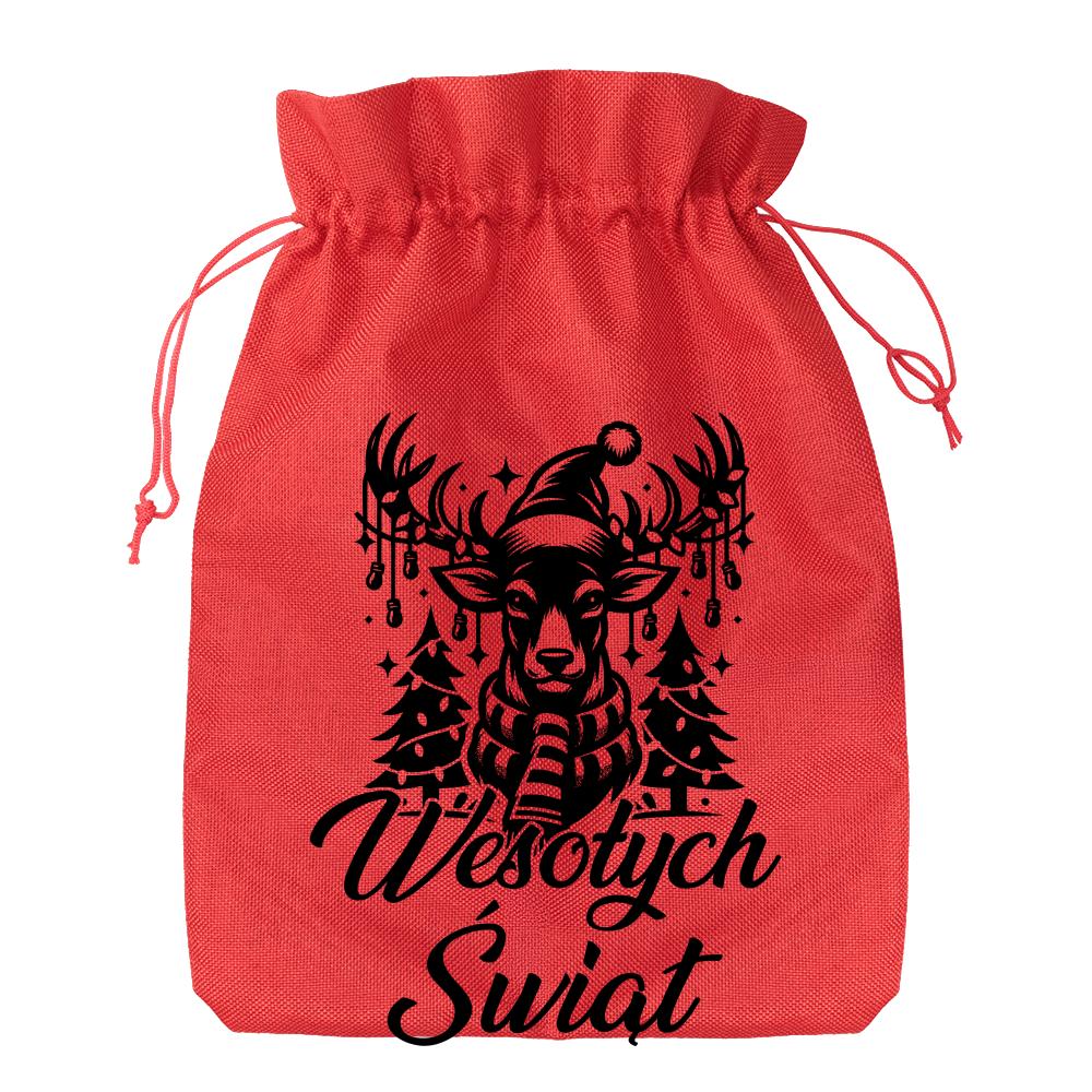 Wesołych Świąt Renifer worek świąteczny