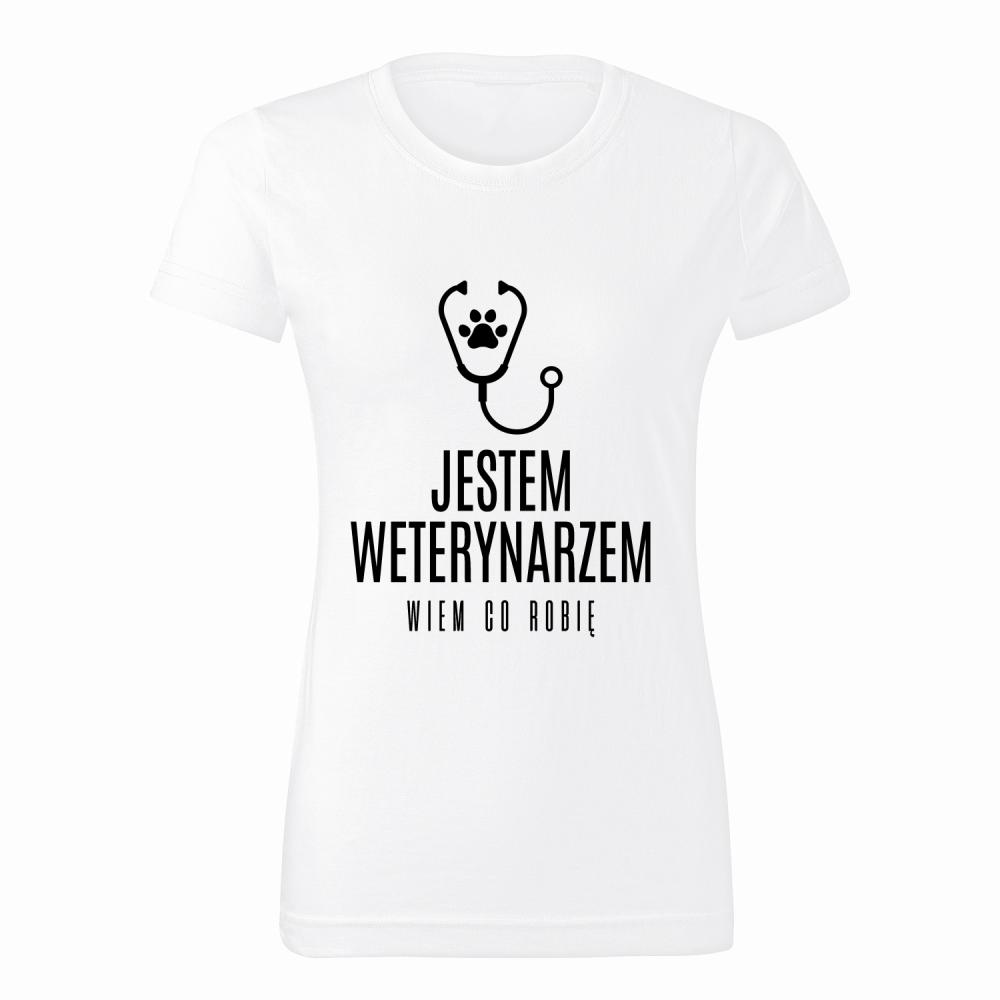 Weterynarz Wiem co robię koszulka damska