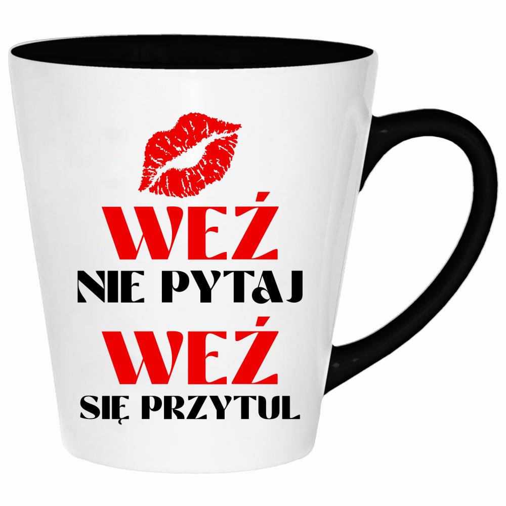 Weź nie pytaj, weź się przytul 2 kubek latte kolor różowy