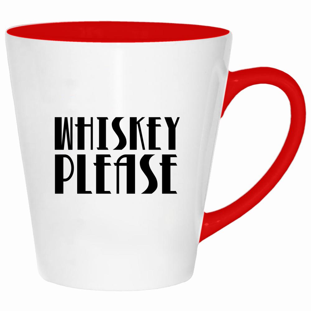 Whiskey please kubek latte kolor czerwony latte