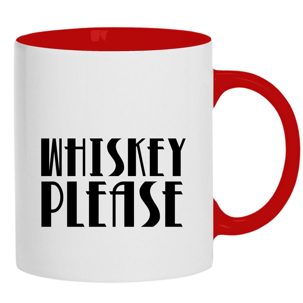 Whiskey please kubek ucho kolor kolor czerwony latte