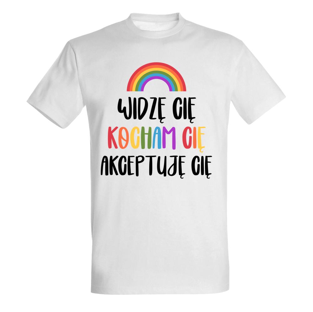 Widzę Cię, Kocham Cię, Akceptuję Cię koszulka męska