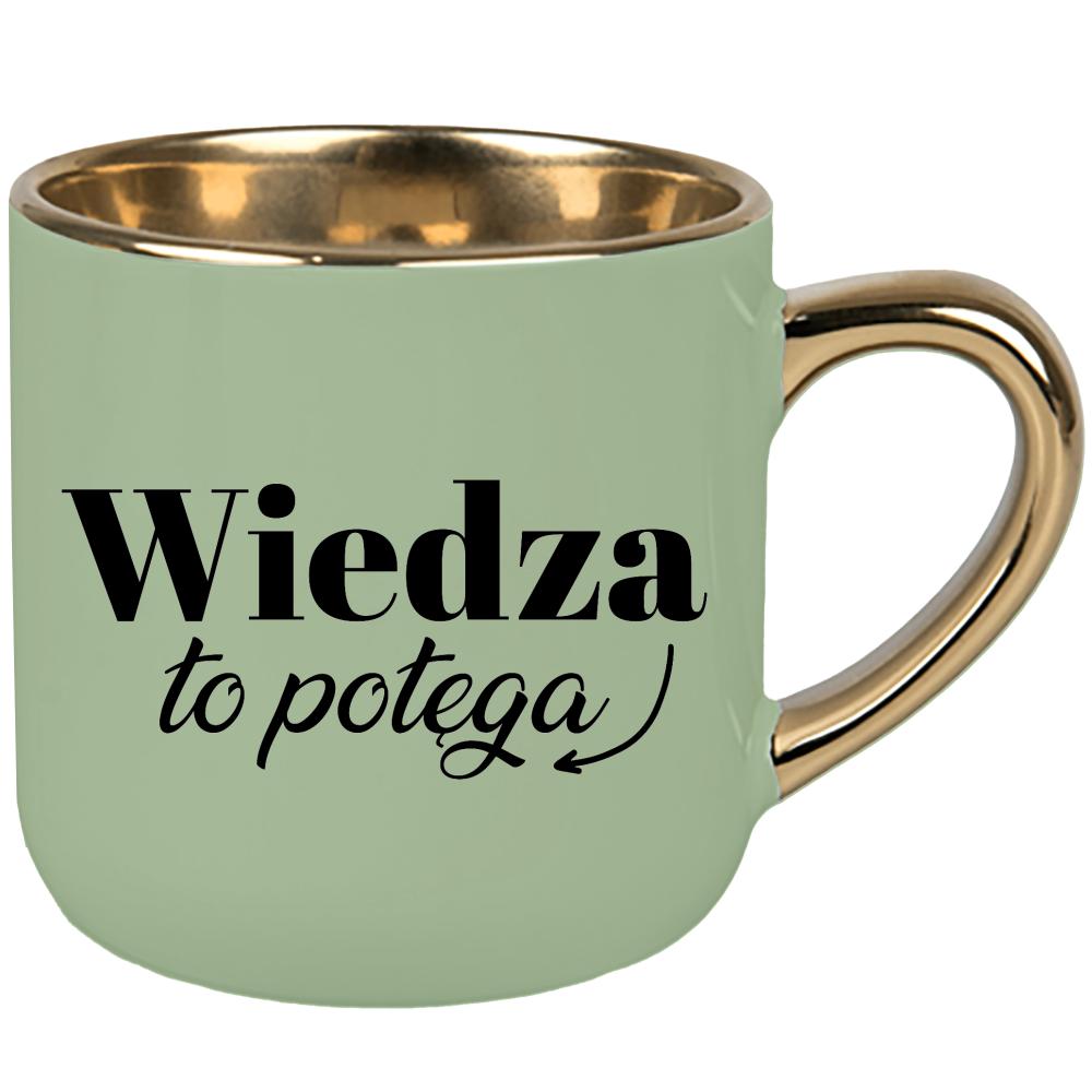 Wiedza to potęga kubek elegant duży kolor zielony 2