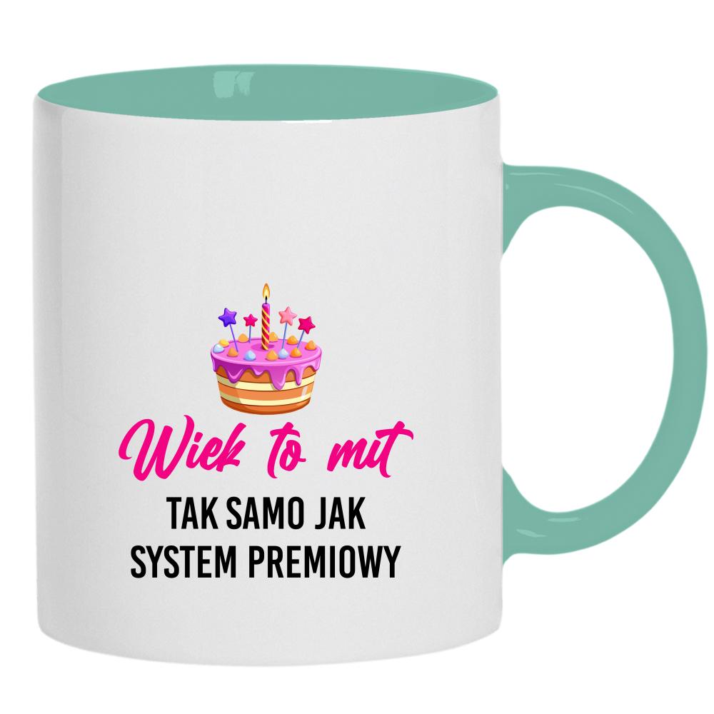Wiek to mit tak samo jak system premiowy kubek ucho kolor kolor miętowo zielony