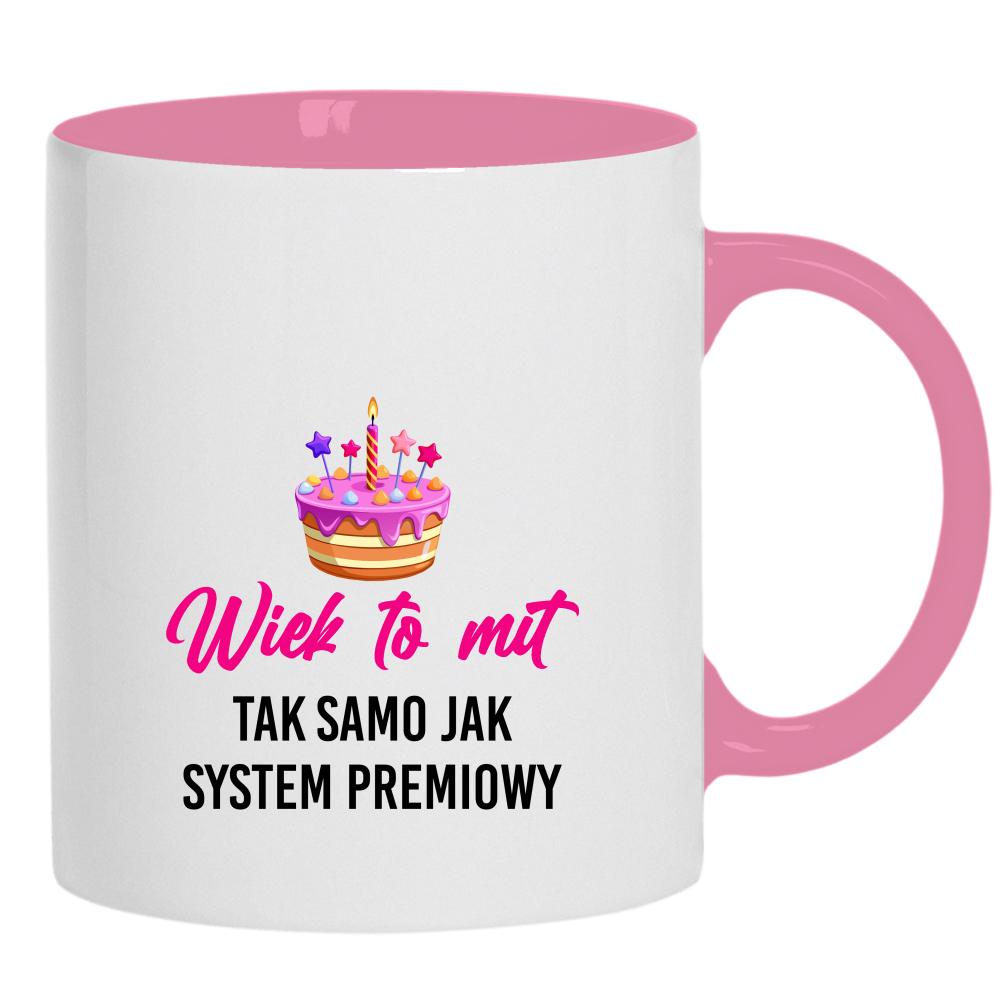 Wiek to mit tak samo jak system premiowy kubek ucho kolor kolor różowy