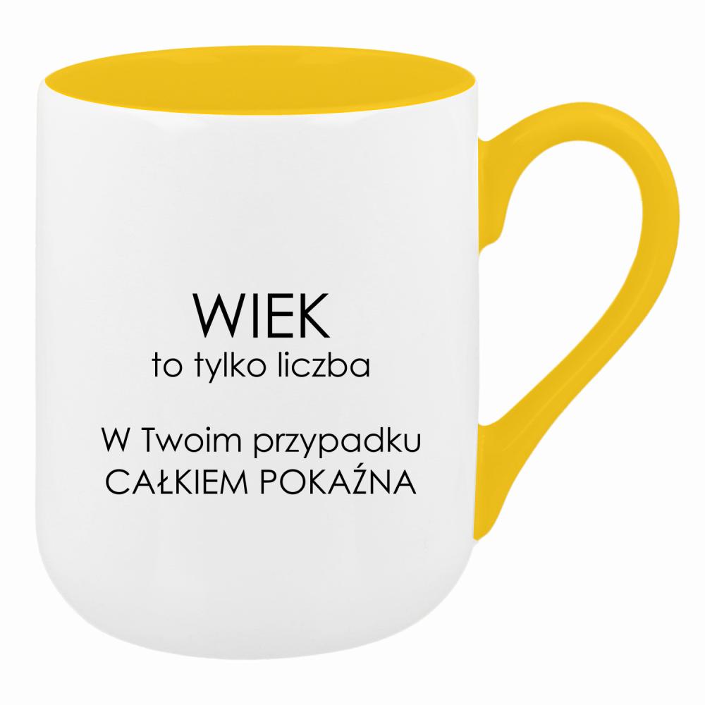 Wiek to tylko liczba w Twoim przypadku kubek coffee kolor żółty