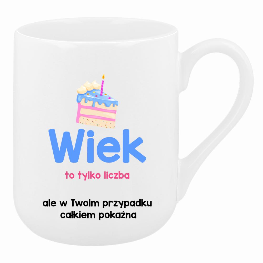 Wiek to tylko liczba kubek coffee kolor biały