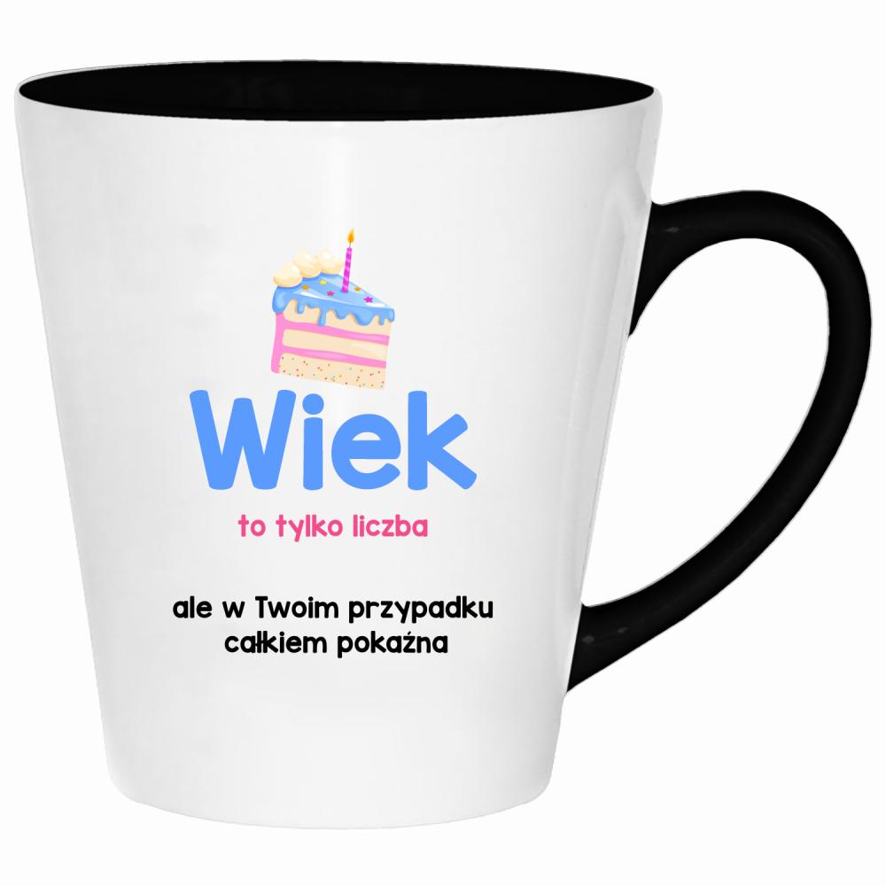 Wiek to tylko liczba kubek latte kolor różowy