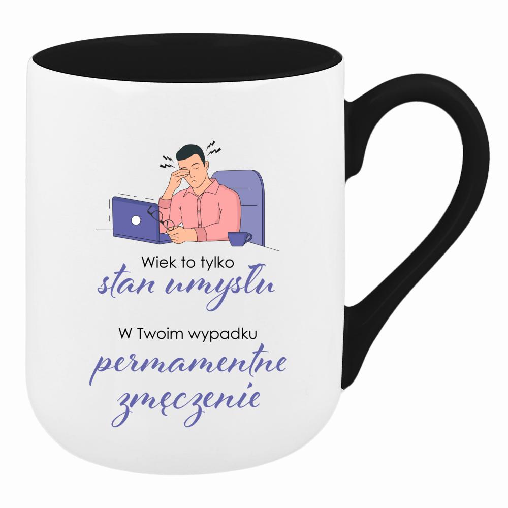 Wiek to tylko stan umysłu kubek coffee kolor red