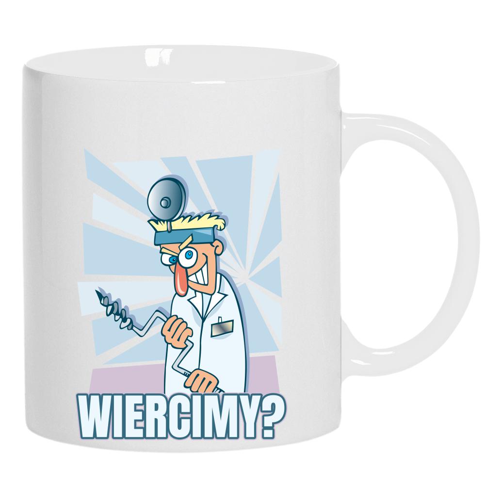 Wiercimy? kubek ucho kolor kolor biały