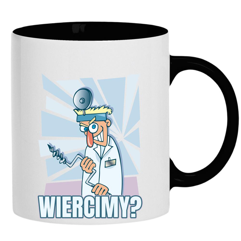 Wiercimy? kubek ucho kolor kolor czarnyy