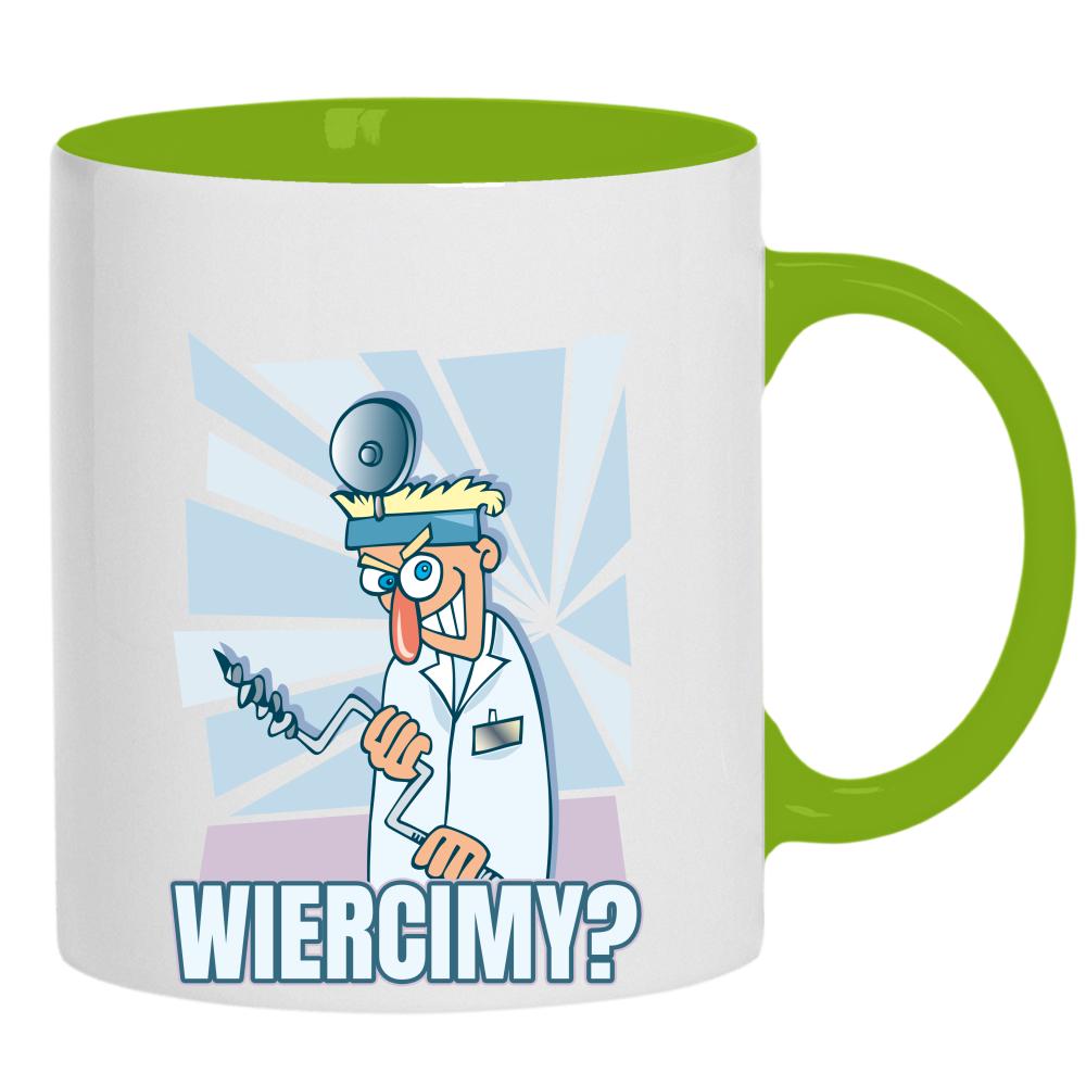 Wiercimy? kubek ucho kolor kolor zielony