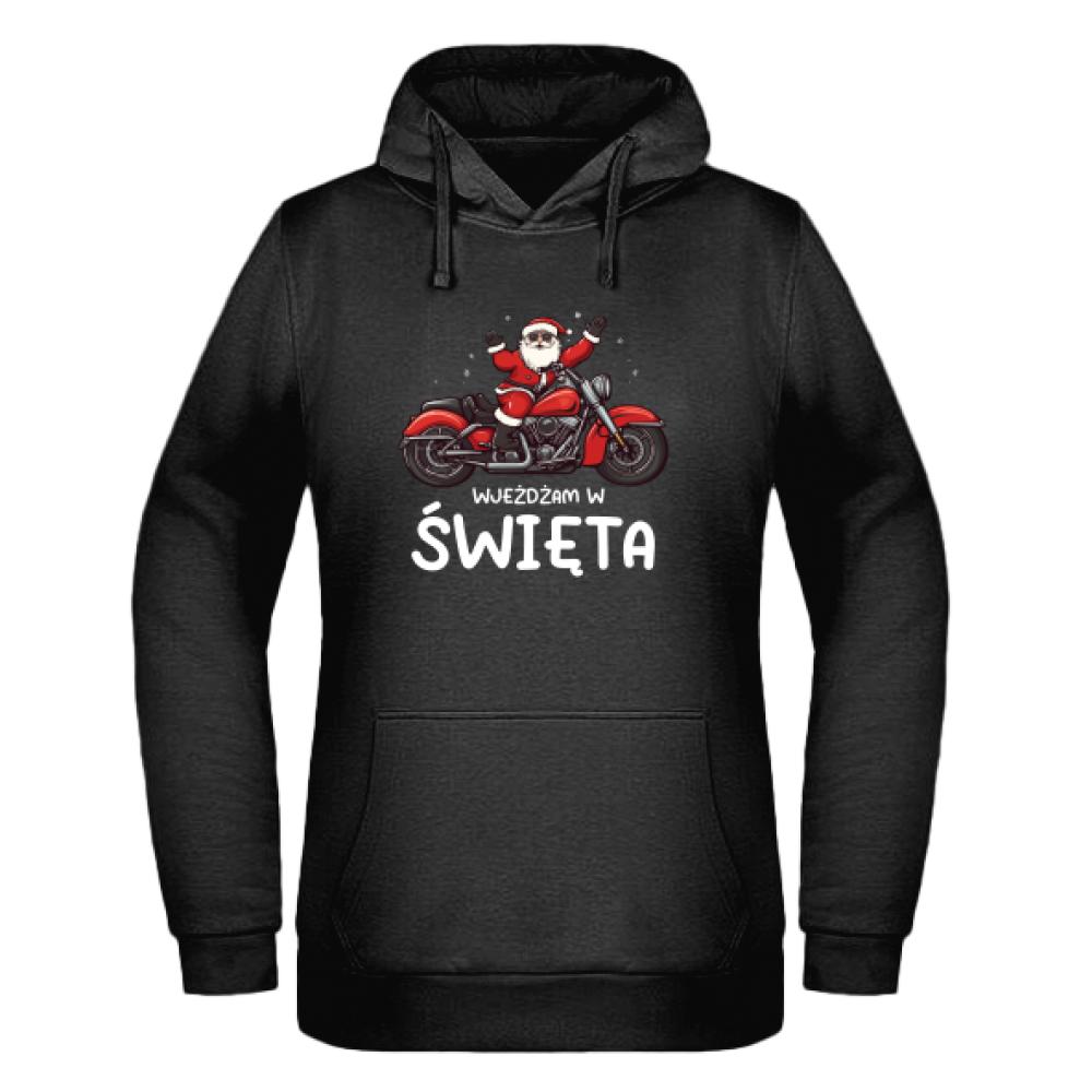 Wjeżdżam w Święta bluza damska z kapturem