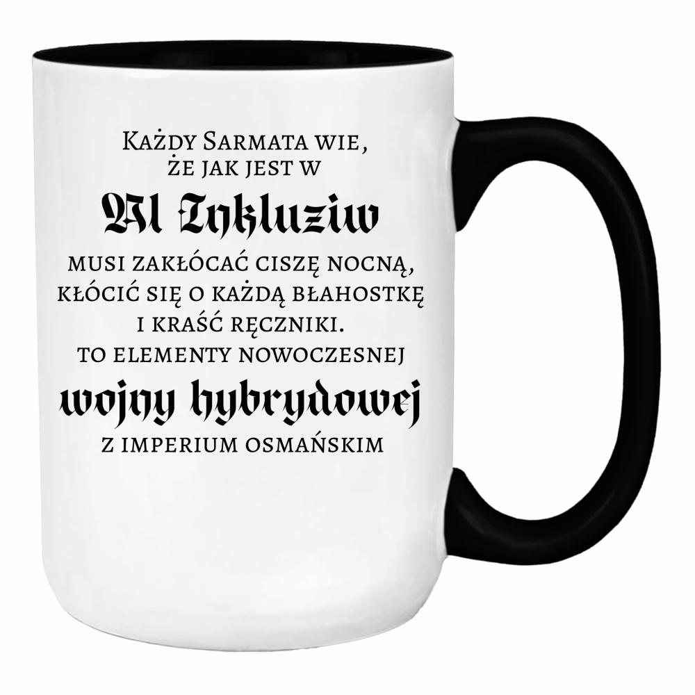 Wojna hybrydowa z imperium osmańskim duży kubek ucho kolor kolor jasny róż