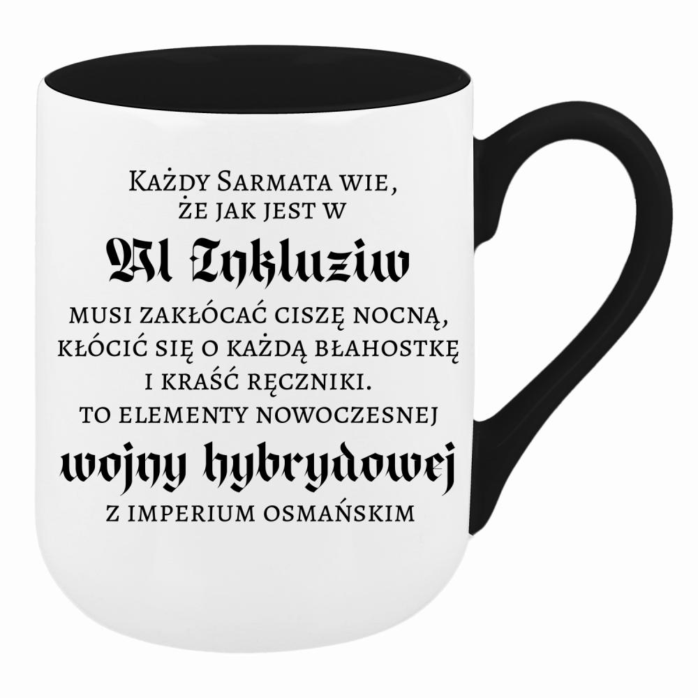 Wojna hybrydowa z imperium osmańskim kubek coffee kolor pastelowy fiolet