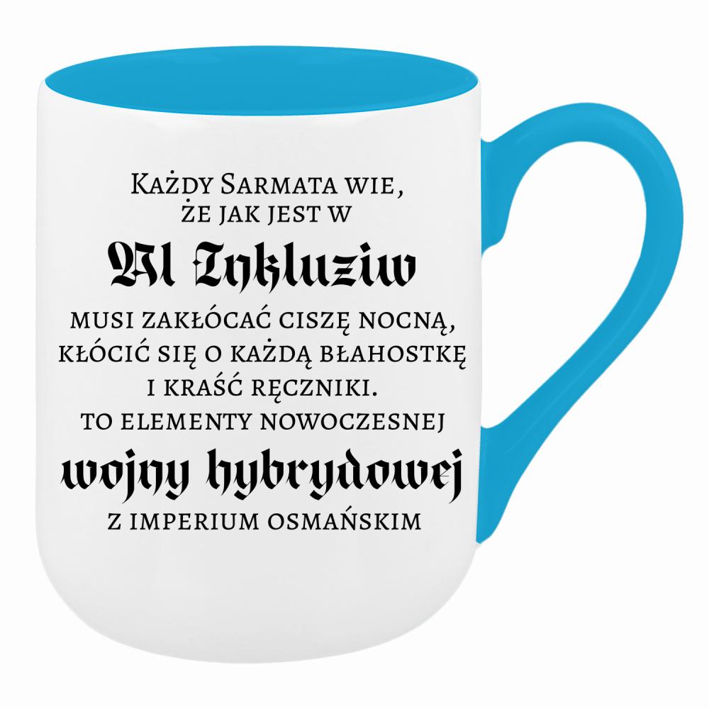 Wojna hybrydowa z imperium osmańskim kubek coffee kolor turkusowy