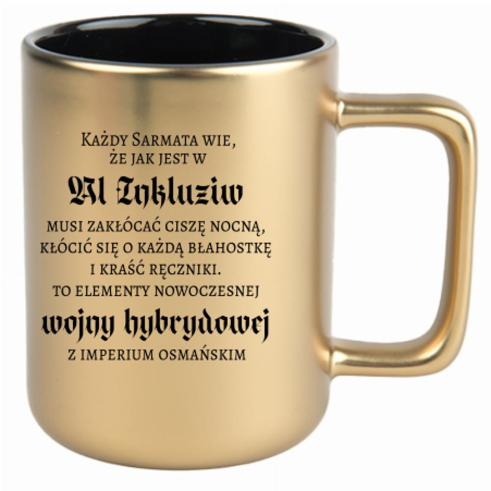 Wojna hybrydowa z imperium osmańskim kubek złoty matowy kolor zielony