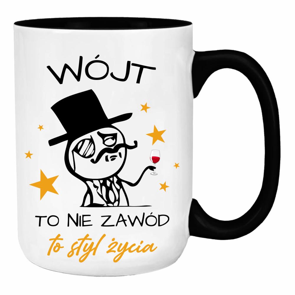 Wójt to nie zawód, to styl życia duży kubek ucho kolor