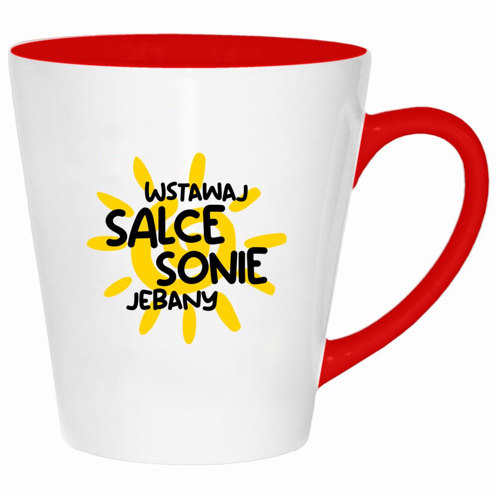 Wstawaj, salcesonie jebany kubek latte kolor czerwony latte