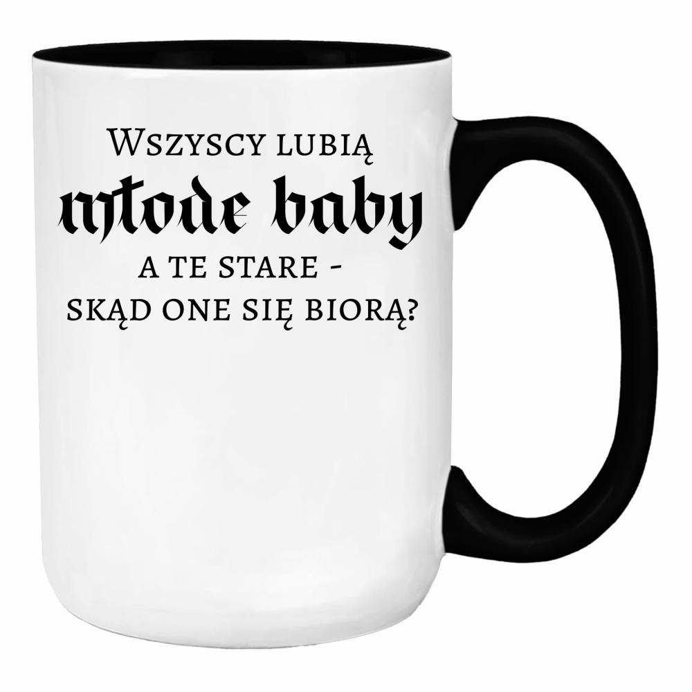 Wszyscy lubią młode baby, a te stare duży kubek ucho kolor kolor jasnofioletowy