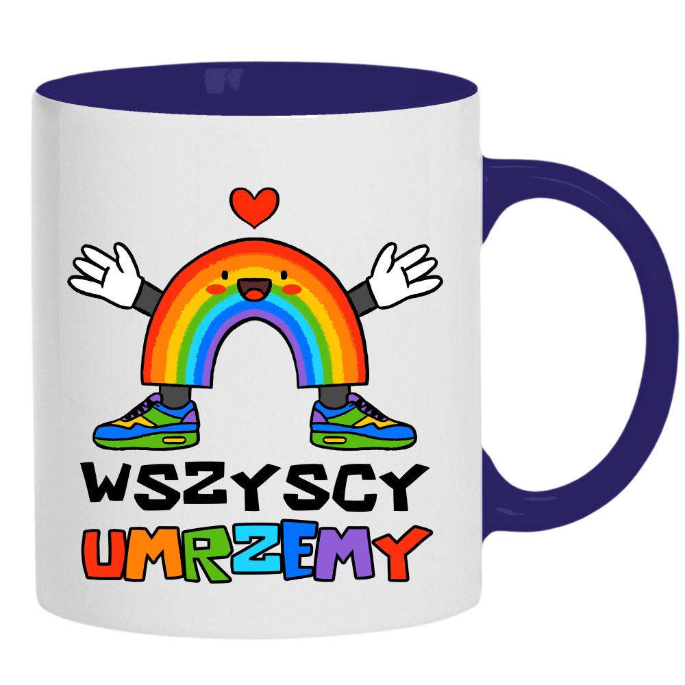 WSZYSCY UMRZEMY kubek ucho kolor kolor navy