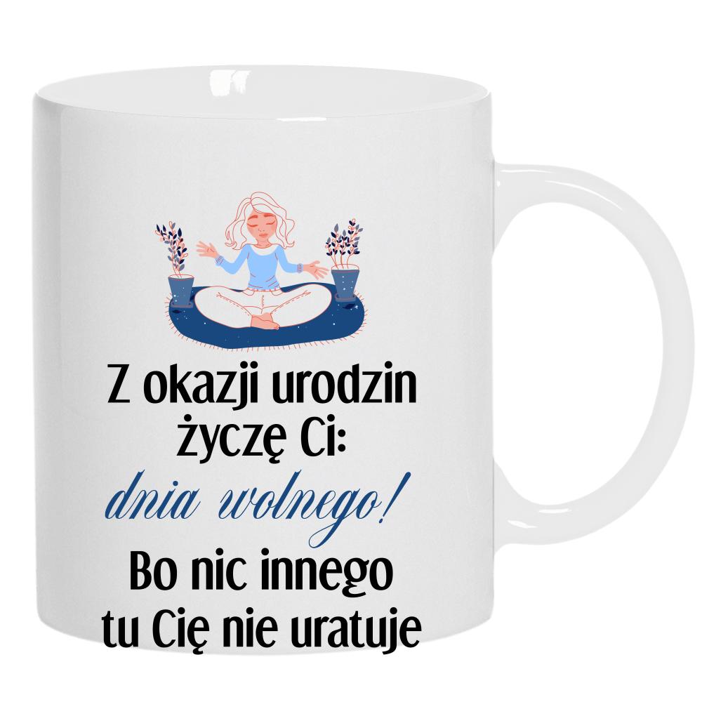 Wszystkiego najlepszego z okazji dnia wolnego kubek ucho kolor kolor biały