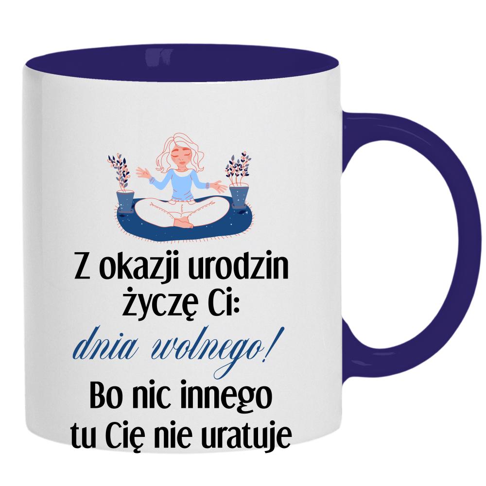Wszystkiego najlepszego z okazji dnia wolnego kubek ucho kolor kolor navy