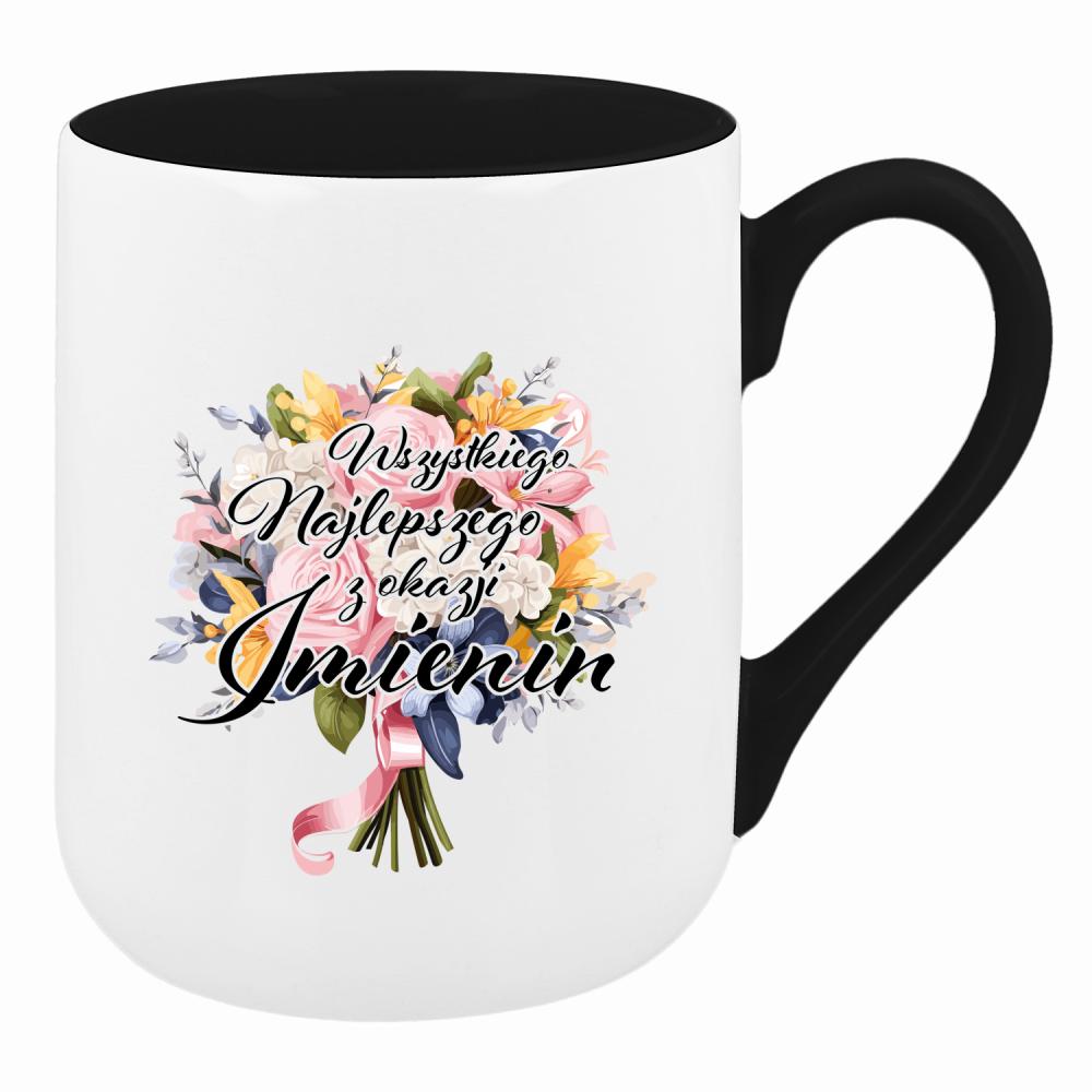 Wszystkiego najlepszego z okazji imienin kubek coffee kolor niebieski