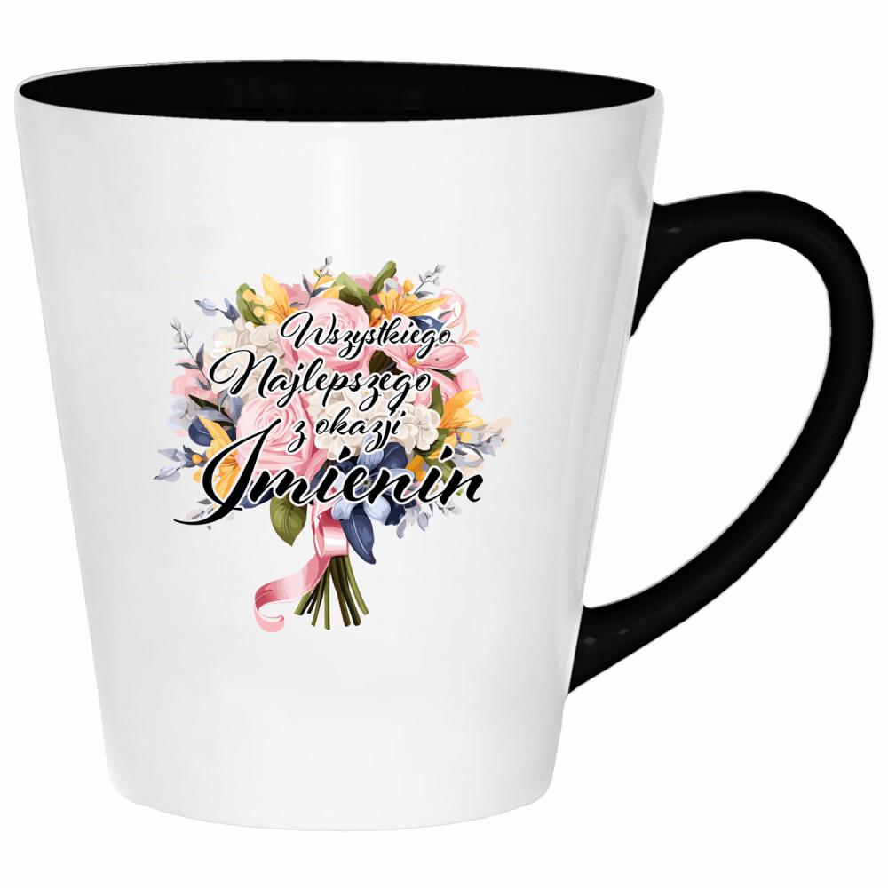 Wszystkiego najlepszego z okazji imienin kubek latte kolor złoty