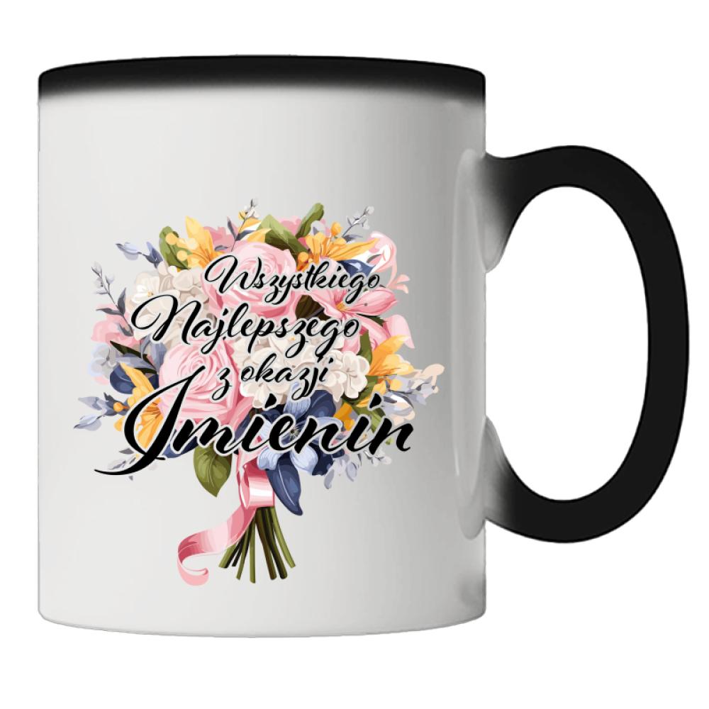 Wszystkiego najlepszego z okazji imienin kubek magiczny kolor czerwony latte