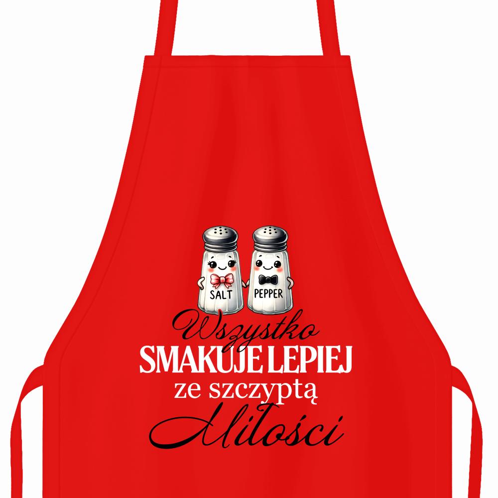 Wszystko smakuje lepiej ze szczyptą miłości fartuch