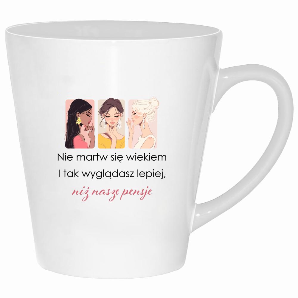 Wyglądasz lepiej niż nasze pensje kubek latte kolor biały