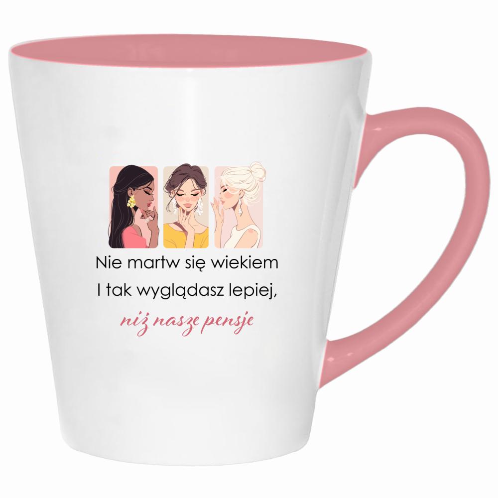 Wyglądasz lepiej niż nasze pensje kubek latte kolor pink
