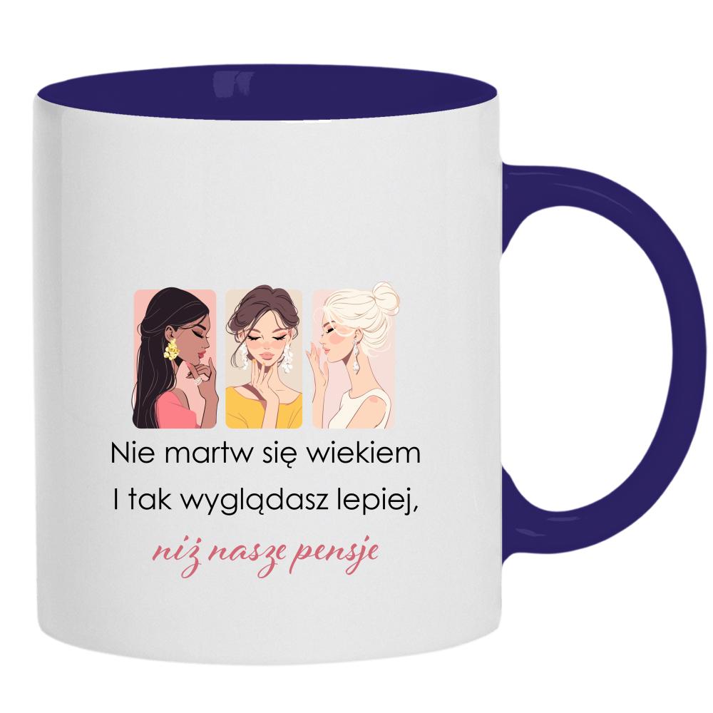 Wyglądasz lepiej niż nasze pensje kubek ucho kolor kolor navy